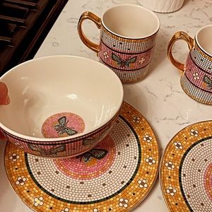 (New anthology) Dining for table set beautiful butterfly art work hand made🦋